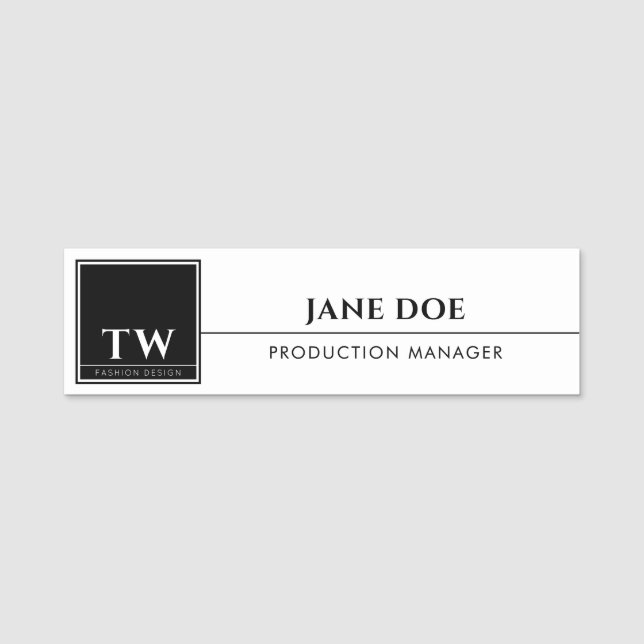 Mode Design White Namnbricka (Framsida)