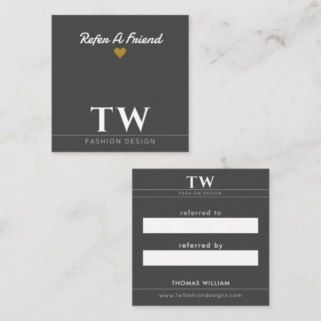 Mode Designer Black Rabattkort (Fram/baksida)