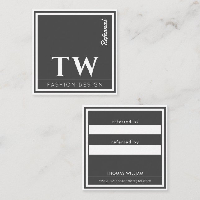 Mode Designer Black Rabattkort (Fram/baksida)