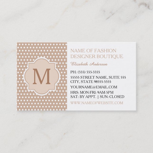 Mode Designer Butik Visitkort (Framsida)