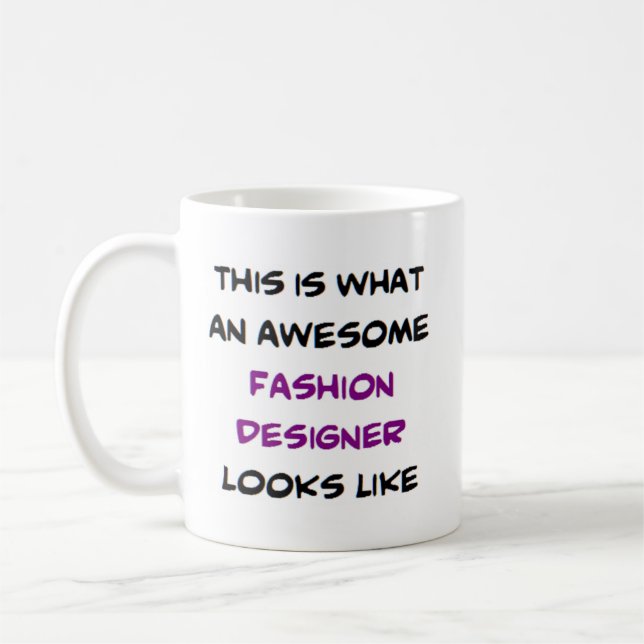 mode designer, fantastisk kaffemugg (Vänster)