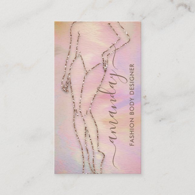 Mode Designer Logotyp QR Ro Body Shape BeautySPA Visitkort (Framsida)