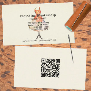 Mode Designer Mannequin Torso QR Code Anpassningsb Visitkort