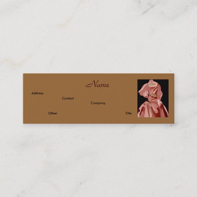 Mode Designer Neutralt II Affärskort Mini Visitkort (Framsida)