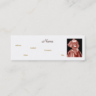 Mode Designer Neutralt III Affärskort Mini Visitkort
