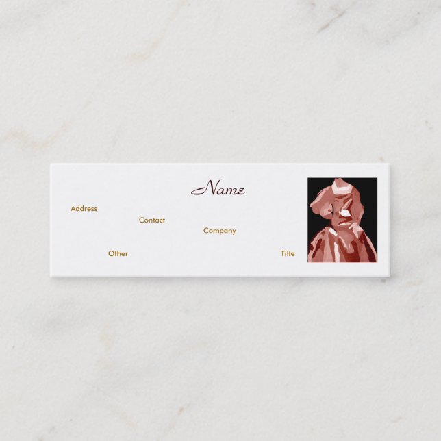 Mode Designer Neutralt III Affärskort Mini Visitkort (Framsida)