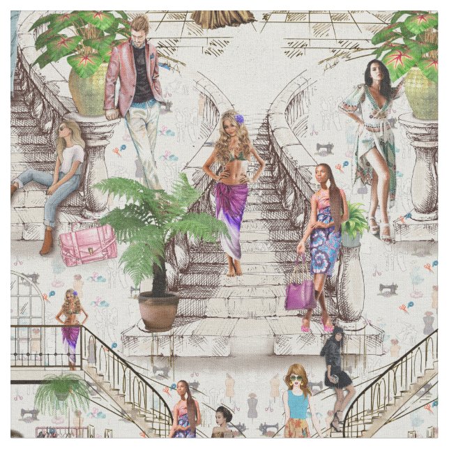 Mode Designer tapet Tyg (Närbild)