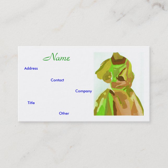 Mode Designer Vår III Affärskort Visitkort (Framsida)