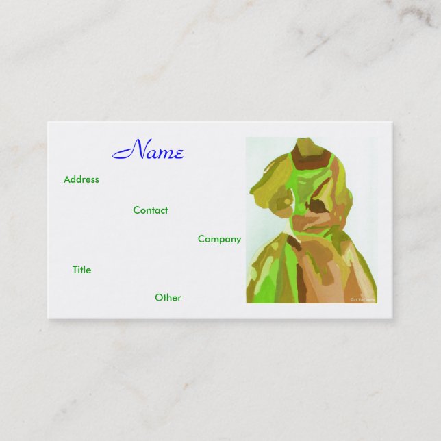 Mode Designer Vår IV Affärskort Visitkort (Framsida)