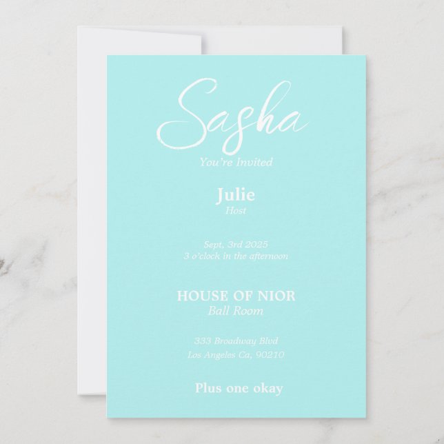 Mode-diva för möhippa tidskrift  inbjudningar (Baksida)