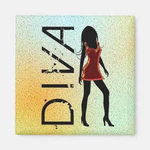 Mode Diva på Anpassningsbarna Red Dresss Magnet