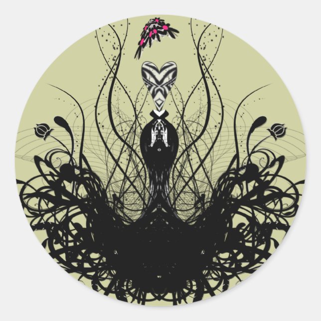 Mode Diva Runt Klistermärke (Framsida)