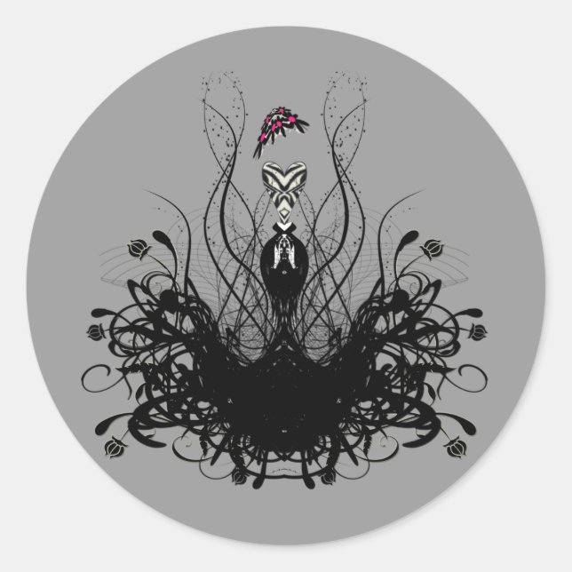 Mode Diva Runt Klistermärke (Framsida)