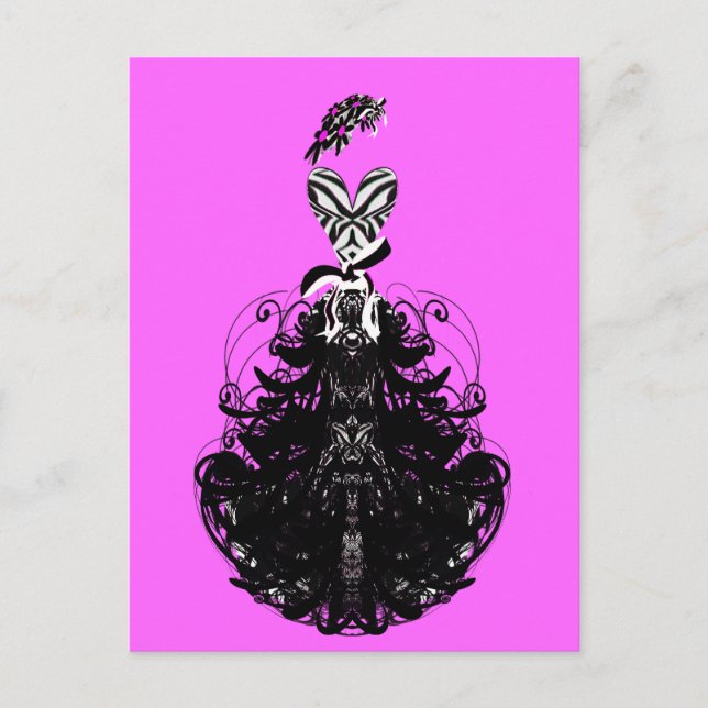 Mode diva Välj Card-Anpassningsbar Färg Vykort (Framsida)