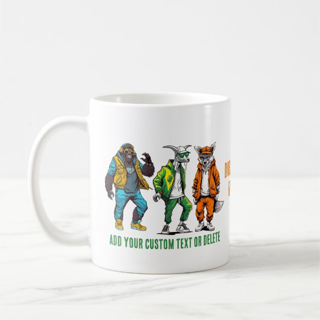 Mode Djur Färgglatt Gåva Kaffe Kaffemugg (Vänster)