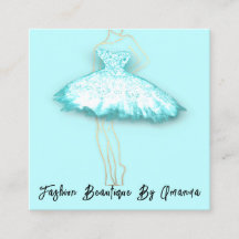 Mode Dress Logotyp QR-kod Glitter Blue Dress Aqua