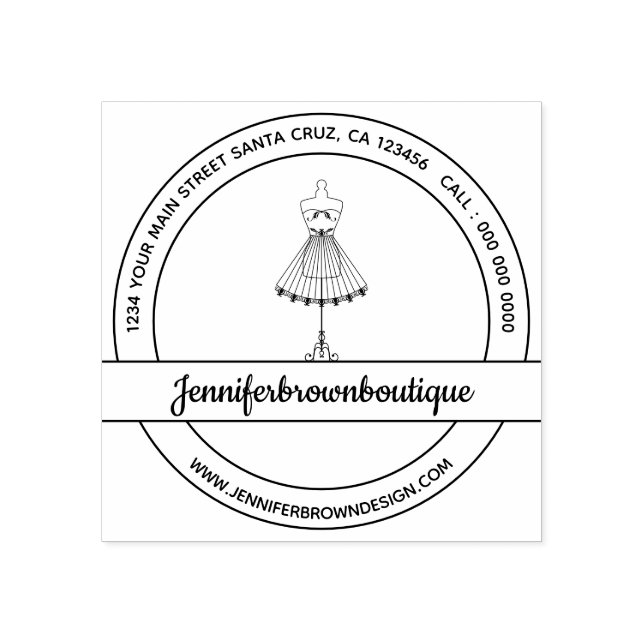 Mode Dress Mannequin Sewing Stämpel (Tryck)