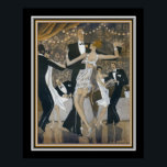 "Mode Faux Pas" Art Deco Dance Skriv ut 16 x 20 Poster<br><div class="desc">Humous Art Deco Print from Le Sourire of Dancing Pious Couple ca. 1920-talet</div>