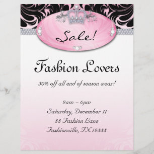 Mode Flyer Hair Salon Jewelry Krona Rosa