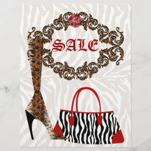 Mode Flyer Leather Boot Zebra Handbag