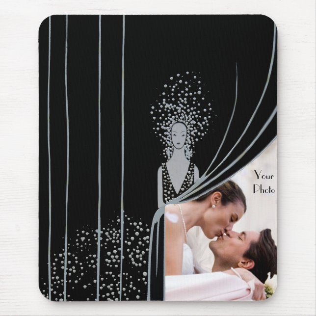 Mode för FOTOmellanläggsgardinen pläterar Nouveau Musmatta (Framsidan)