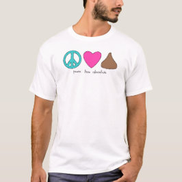Mode för höft för fredkärlekchoklad tee shirt