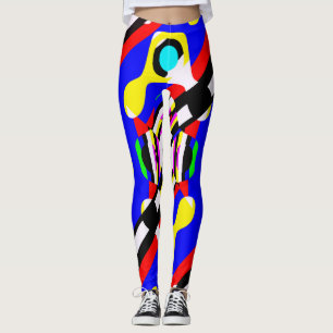 Mode för tryck för primära färgShapar geometri Leggings