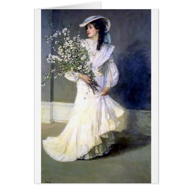 Mode för Victorianbrudbröllop Hälsningskort (Framsidan)