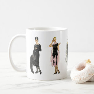 Mode för vintage20-talklaff kaffemugg