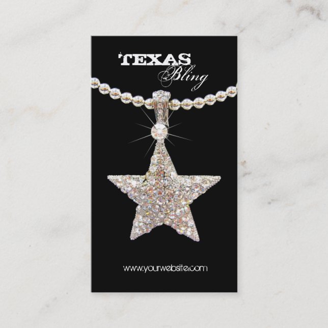 Mode för visitkort för Texas stjärnasmycken (Framsida)