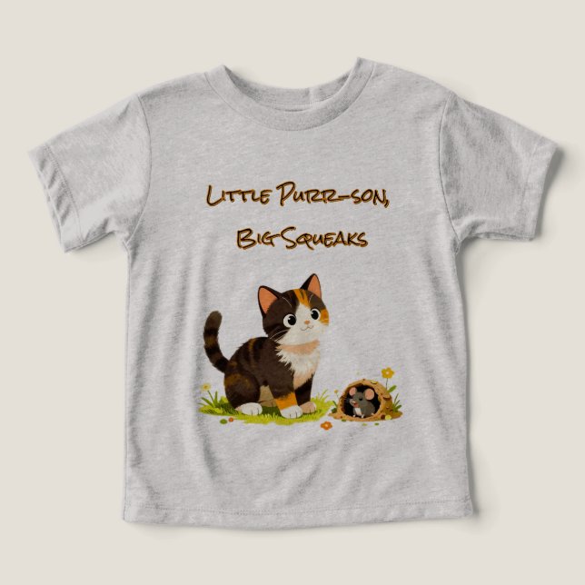 Mode Förskola Kittel Mus T-Shirt (Design Framsida)
