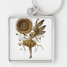 Mode Fyrkantig Silverfärgad Nyckelring