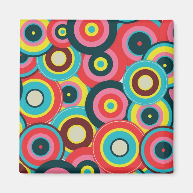 Mode Geometric Vintage - Mönster Snyggt Modern Magnet (Framsidan)