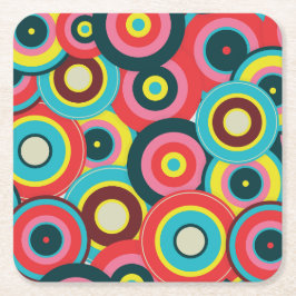 Mode Geometric Vintage - Mönster Snyggt Modern Underlägg Papper Kvadrat