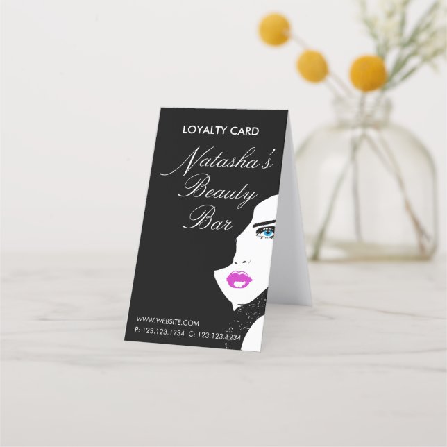 Mode Girl Black Rosa Beauty Pub Lojalitetskort (Framsida)