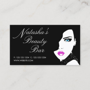 Mode Girl Black Rosa Beauty Pub Visitkort