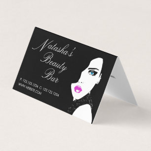 Mode Girl Black Rosa Beauty Pub Visitkort