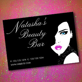Mode Girl Black Rosa Beauty Pub Visitkort