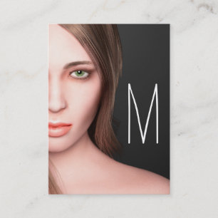 Mode Girl Monogram Visitkort