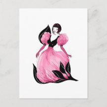 Mode glamour vacker vattenfärg illustration
