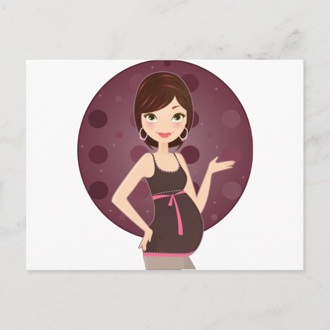 mode gravid meddelande vykort (Framsida)