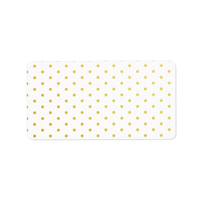 Mode guld polka dots adressetikett (Framsidan)