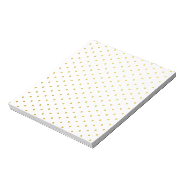 Mode guld polka dots anteckningsblock (Roterad)
