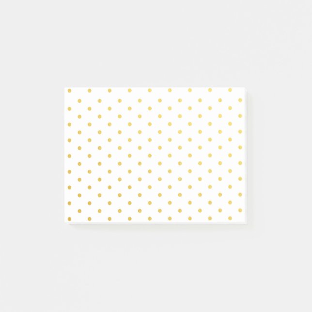 Mode guld polka dots post-it block (Framsida)