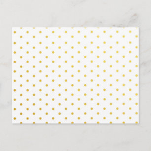 Mode guld polka dots vykort