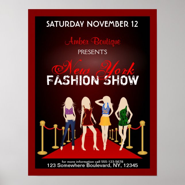 Mode House Designer Mode Show Red Poster (Framsidan)