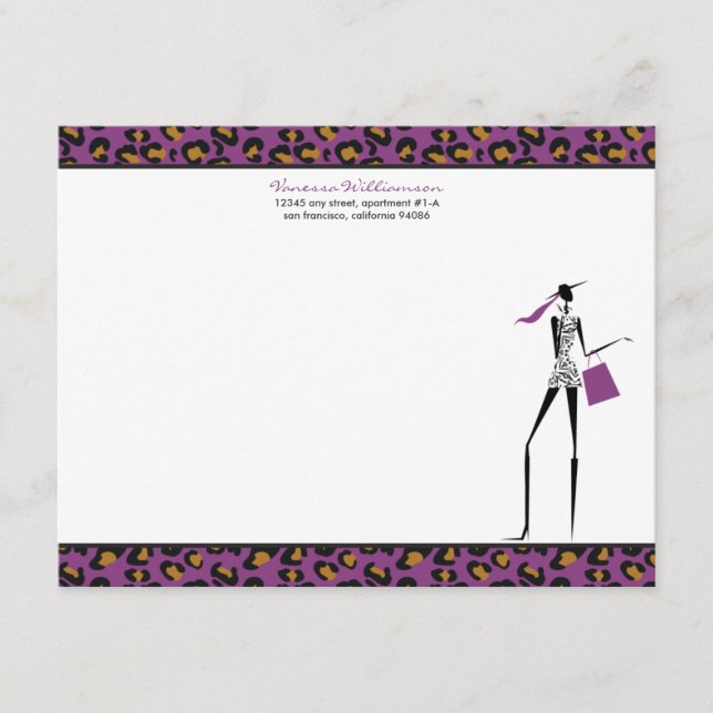 Mode-ikonens Anpassningsbar - platta anteckningsko Anteckningskort (Framsida)