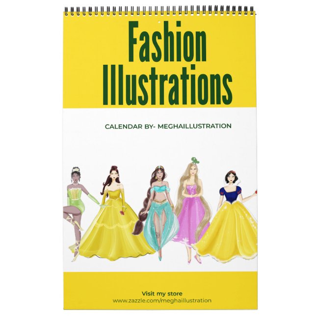 Mode illustration kalender (Omslag)