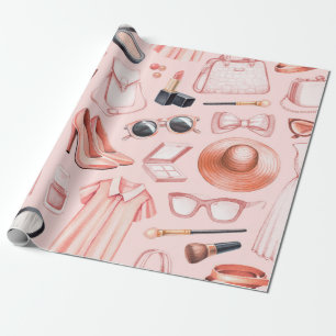 Mode illustrationer. Sömlös mönster Presentpapper