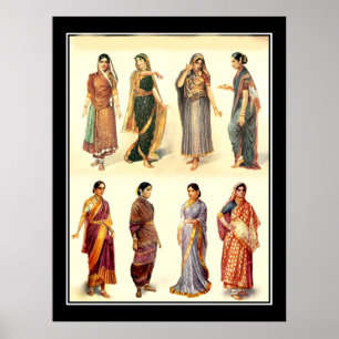 Mode Indien Vintage Affisch
